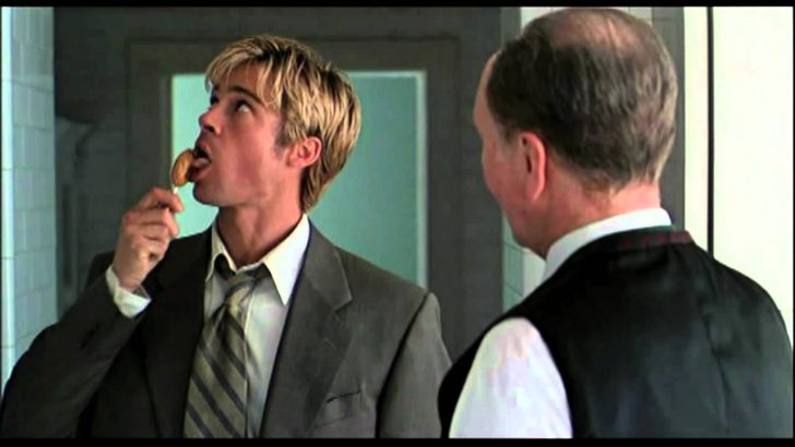 why is Brad Pitt always eating in movies?